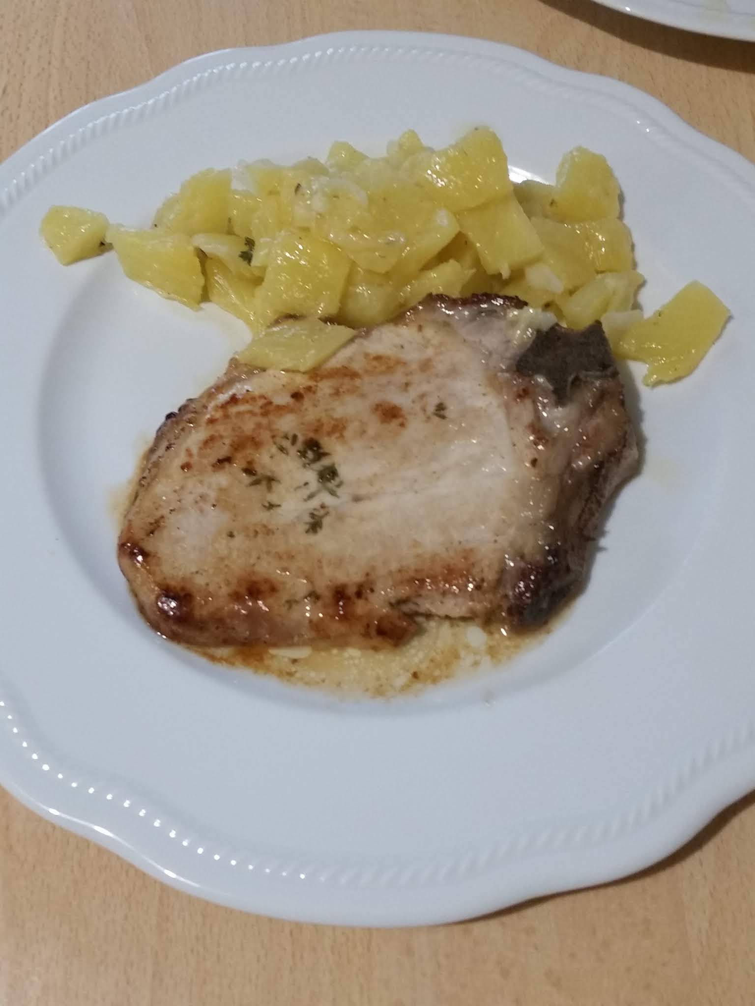 braciole di maiale al timo
